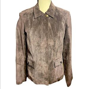 Alfani Brown Leather Jacket